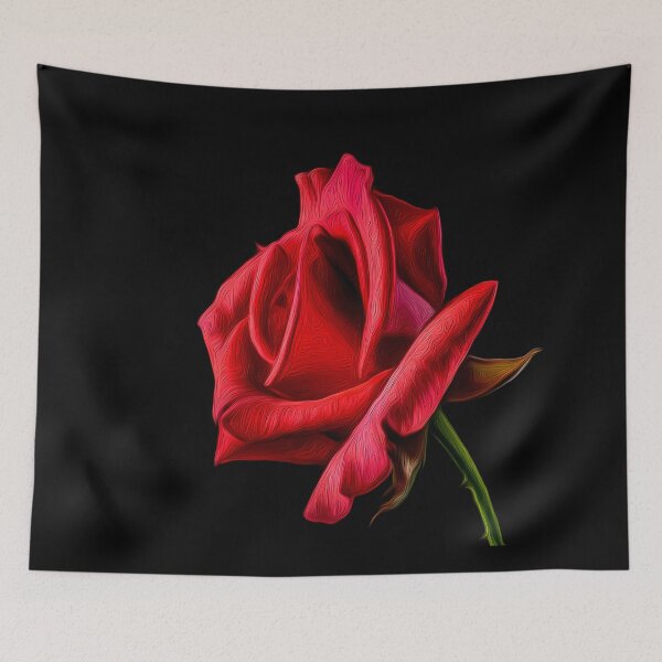 Item preview, Red rose on black background designed and sold by noemi587.