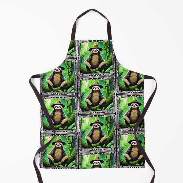 Item preview, Jungle sloth with explorer hat designed and sold by slothsandducks.