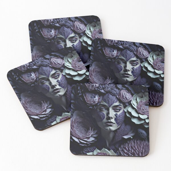 Item preview, "Floral Elegance: A Lady's Face in a Seamless Artwork Pattern" designed and sold by Best-Art-32.
