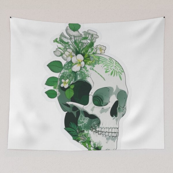 Item preview, Floral Skull Art designed and sold by Hubert  GrafikaExpressArtistry.