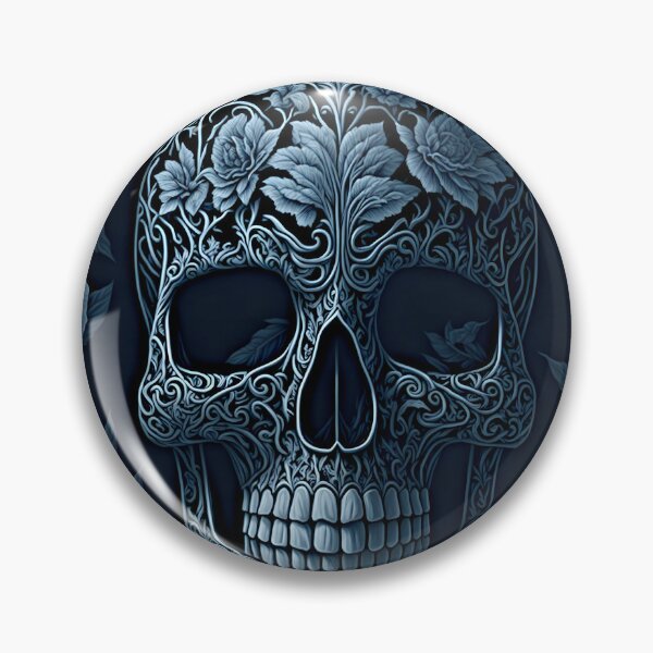 Item preview, "Floral Elegance Meets Macabre: Seamless Skull-Face Artwork Pttern" designed and sold by Best-Art-32.