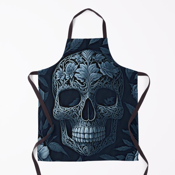 Item preview, "Floral Elegance Meets Macabre: Seamless Skull-Face Artwork Pttern" designed and sold by Best-Art-32.