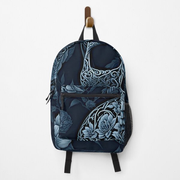 Item preview, "Floral Elegance Meets Macabre: Seamless Skull-Face Artwork Pttern" designed and sold by Best-Art-32.
