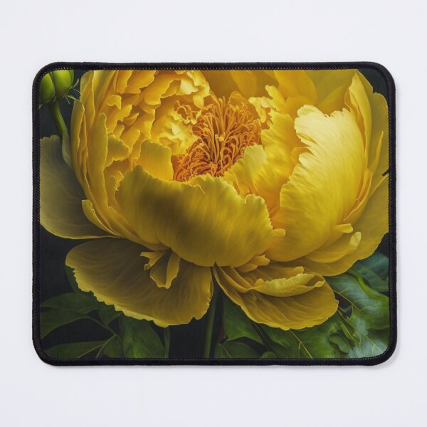 Item preview, Painting features yellow peony in natural setting designed and sold by aiphotosart.