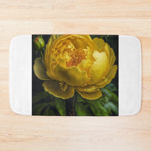Item preview, Painting features yellow peony in natural setting designed and sold by aiphotosart.
