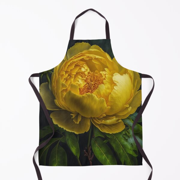 Item preview, Painting features yellow peony in natural setting designed and sold by aiphotosart.