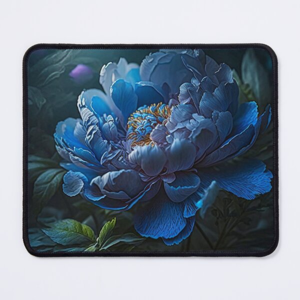 Item preview, blue peonies near dark tree designed and sold by aiphotosart.