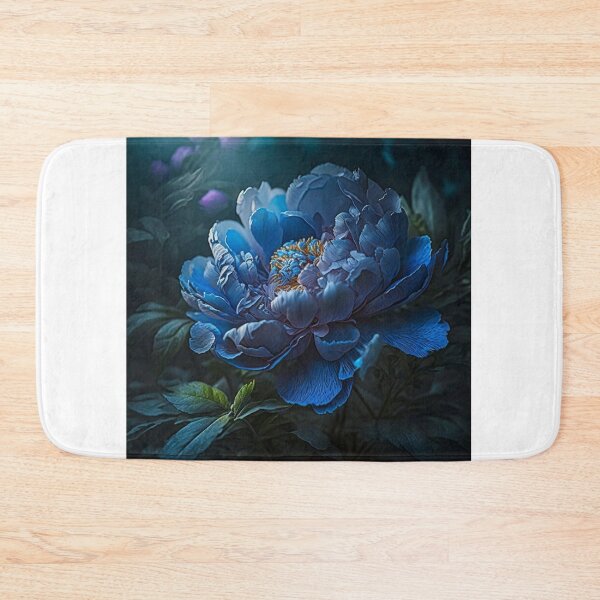 Item preview, blue peonies near dark tree designed and sold by aiphotosart.