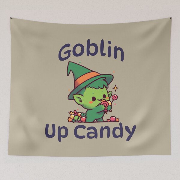 Item preview, Goblin Up Candy - Cute Halloween designed and sold by ZenEverAI.