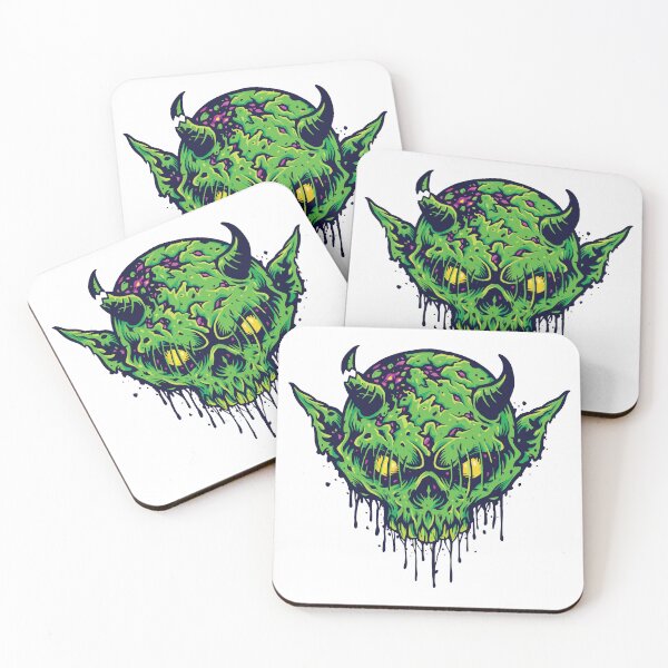 Item preview, Green Zombie Head designed and sold by angrypixelart.