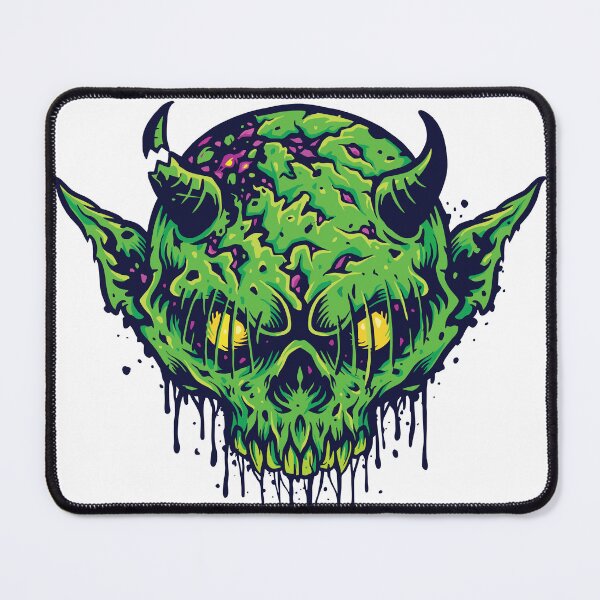 Item preview, Green Zombie Head designed and sold by angrypixelart.