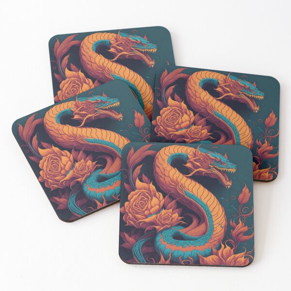 Item preview, "Enchanting Naga Face Blossoms: A Seamless Artwork Pattern." designed and sold by Best-Art-32.