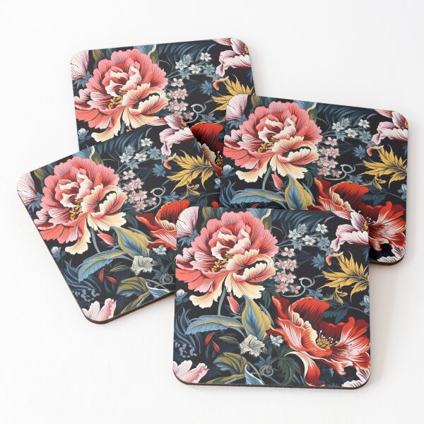 Item preview, Asian flower pattern Multi 1 designed and sold by Meeheemaha.