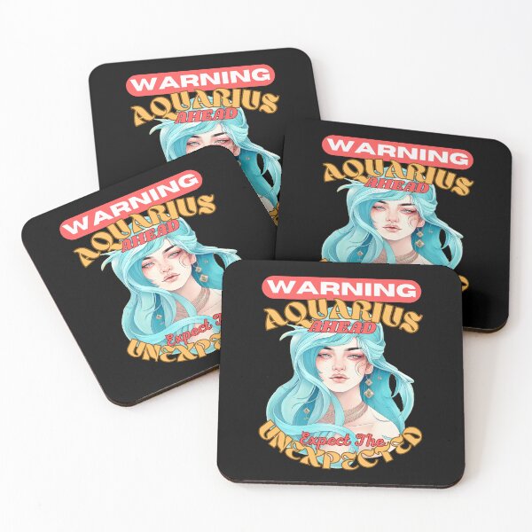 Item preview, Warning: Aquarius Ahead. Expect The Unexpected. aquarius sign designed and sold by ZodiacWonders.