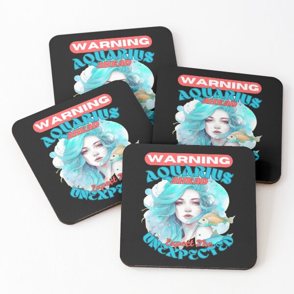 Item preview, Warning: Aquarius Ahead. Expect The Unexpected. aquarius constellation designed and sold by ZodiacWonders.