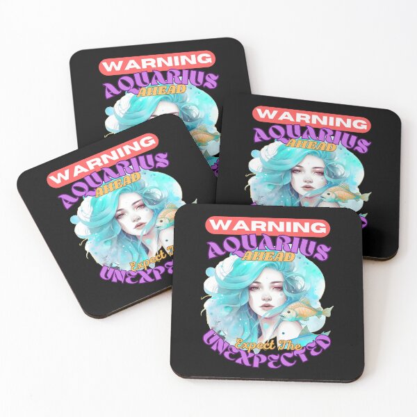 Item preview, Warning: Aquarius Ahead. Expect The Unexpected. aquarius facts designed and sold by ZodiacWonders.