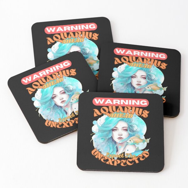 Item preview, Warning: Aquarius Ahead. Expect The Unexpected. aquarius horoscope designed and sold by ZodiacWonders.