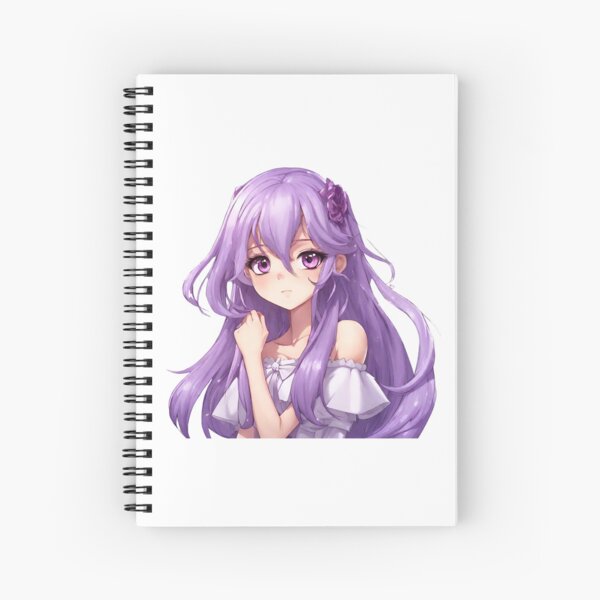 Quincy Purple Hair Anime Girl Anime Emotes Chibi (Instant Download) 