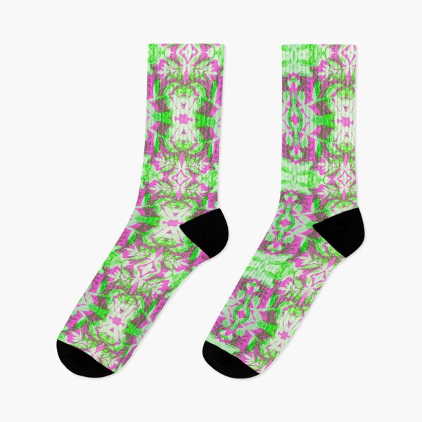 Item preview, Mixed Leaves Monoprint Pattern Pink designed and sold by vallisrowe.