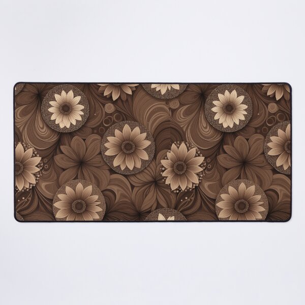 Item preview, a pattern of brown and white flowers designed and sold by Enga6.