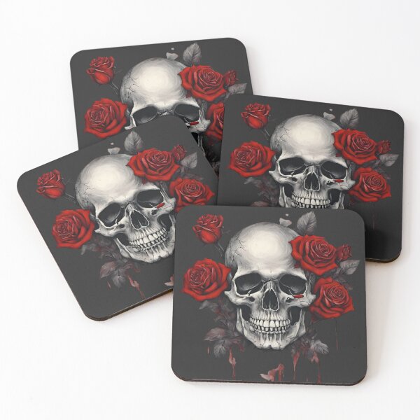 Item preview, Bloody Skull and Roses, designed and sold by Sena KURUÇAY.