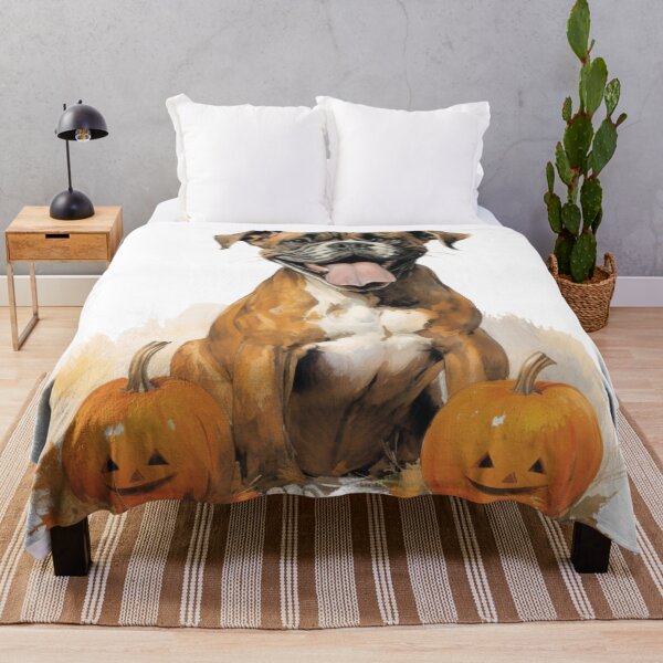 Item preview, Halloween boxer with pumpkins designed and sold by CreativeDecorCo.