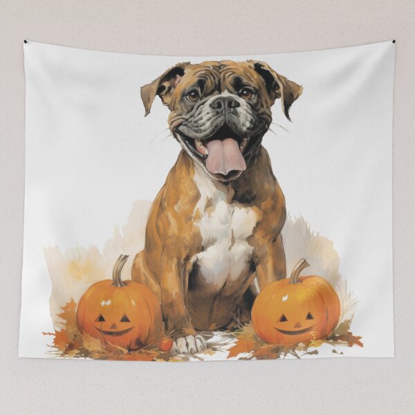 Item preview, Halloween boxer with pumpkins designed and sold by CreativeDecorCo.
