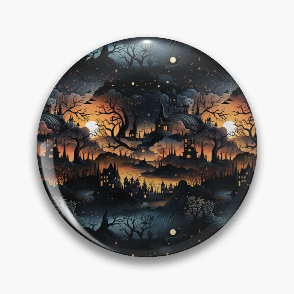 Item preview, Twilight Tranquility: Ethereal Halloween Canvas designed and sold by Moisky Patterns.
