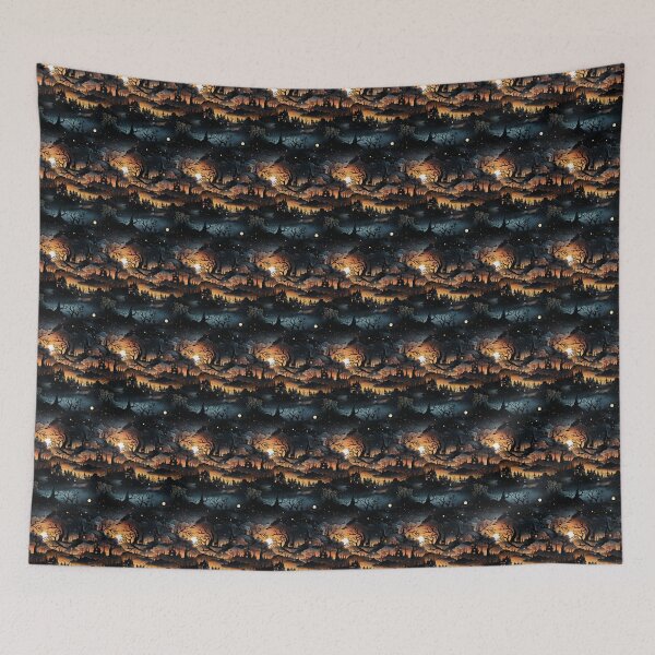 Item preview, Twilight Tranquility: Ethereal Halloween Canvas designed and sold by Moisky Patterns.