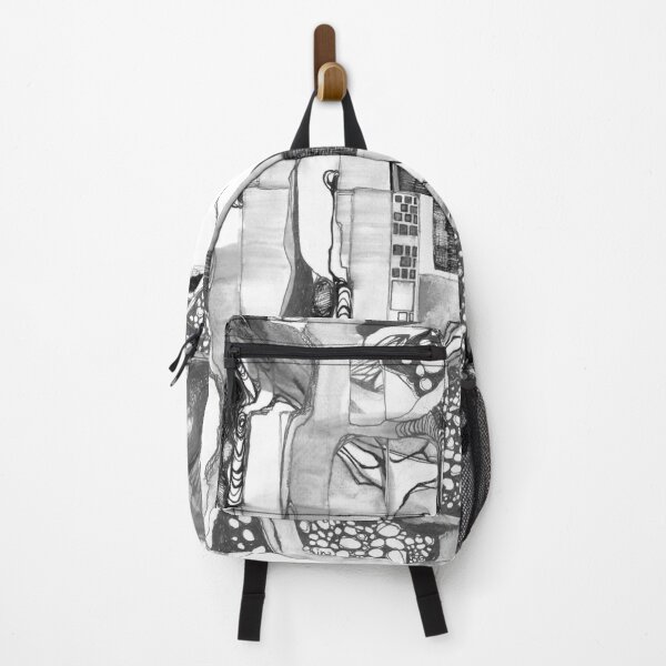 Item preview, Black&white abstract illustration Living in the city designed and sold by NataliaIna-art.