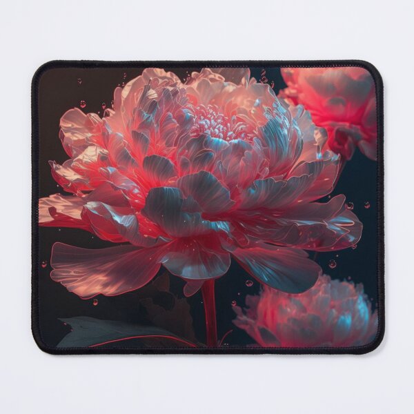 Item preview, peonies with pink backgrounds are on a black background designed and sold by aiphotosart.