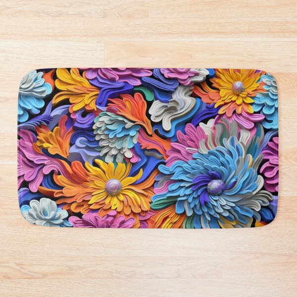 Item preview, Impasto Floral Psychedelic Seamless Pattern designed and sold by Nicholas Panek.