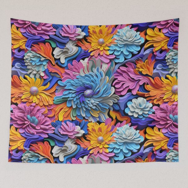 Item preview, Impasto Floral Psychedelic Seamless Pattern designed and sold by Nicholas Panek.