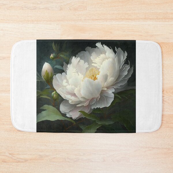 Item preview,  a painting of white peonies in dark designed and sold by aiphotosart.