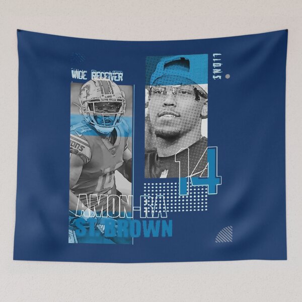Item preview, Amon sport Ra St. Brown football Paper  Lions 7 designed and sold by MBlair213.