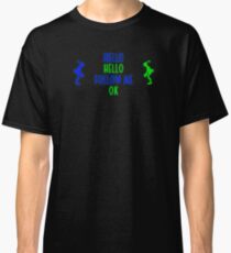 Abe's Hello (Blue & Green Retro) Classic T-Shirt