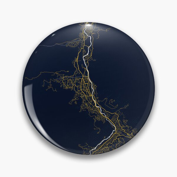Item preview, Thimphu City Map of Bhutan - Gold Art Deco designed and sold by deMAP.
