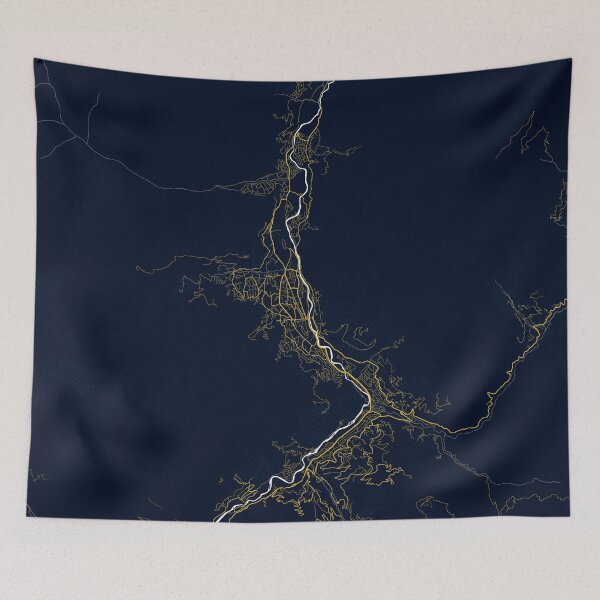 Item preview, Thimphu City Map of Bhutan - Gold Art Deco designed and sold by deMAP.