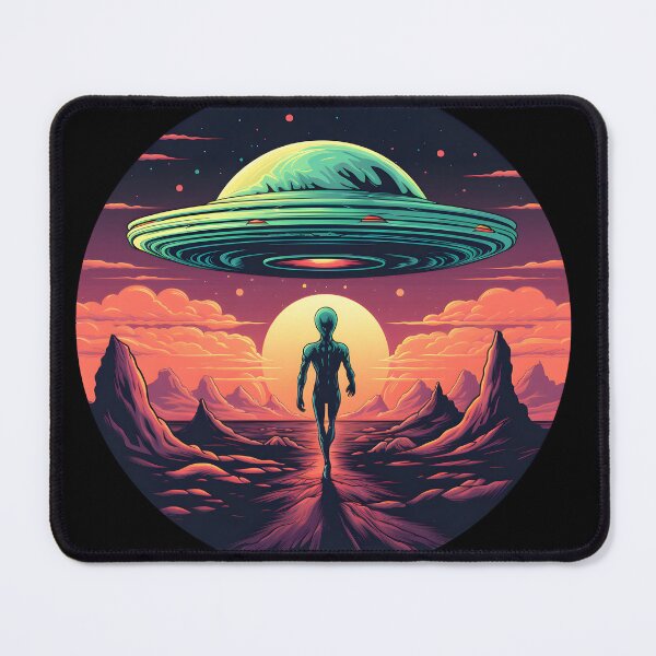 Item preview, Extraterritorial Landscape An Alien Spaceship designed and sold by StickerOrb.