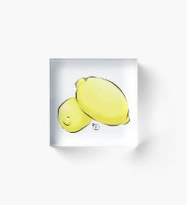 Two Lemons Acrylic Block