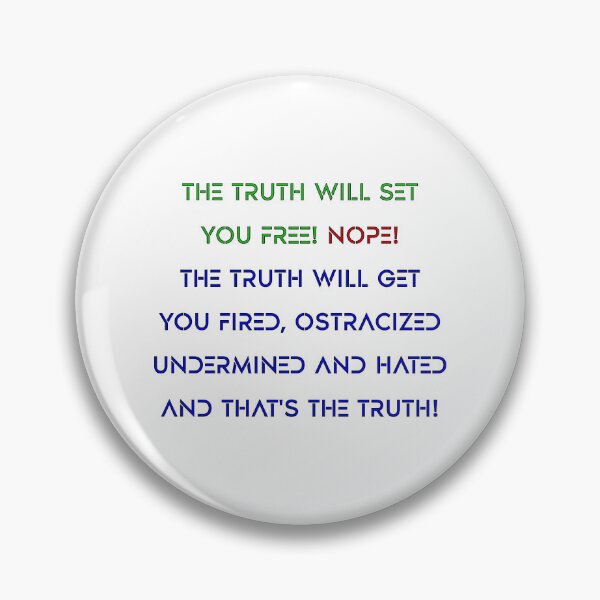 Item preview, The Truth Will Set You Free! Nope! Stenciled Font in Green, Red, Blue. Message designed and sold by AASparksDesigns.