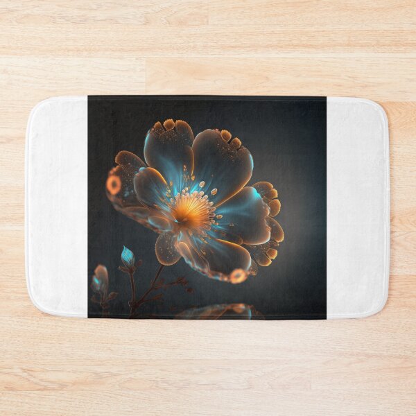 Item preview, an orange flower in a dark background designed and sold by aiphotosart.