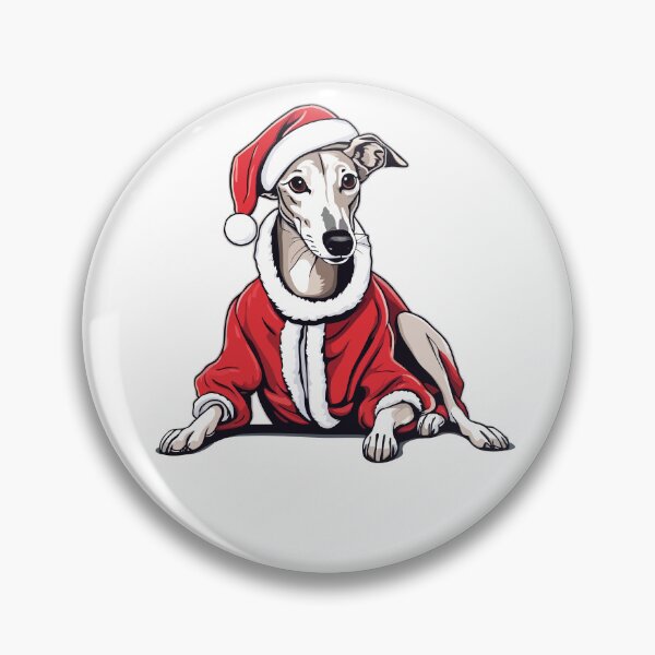 Item preview, Whippet in a Christmas Santa Hat and Suit designed and sold by Ameiva-Apparel.