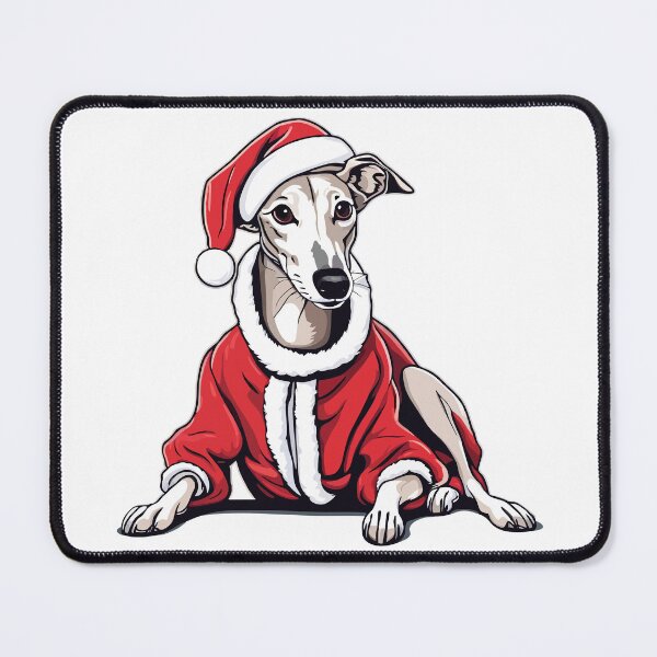 Item preview, Whippet in a Christmas Santa Hat and Suit designed and sold by Ameiva-Apparel.