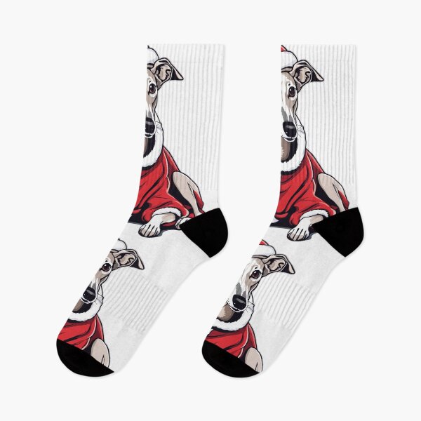 Item preview, Whippet in a Christmas Santa Hat and Suit designed and sold by Ameiva-Apparel.