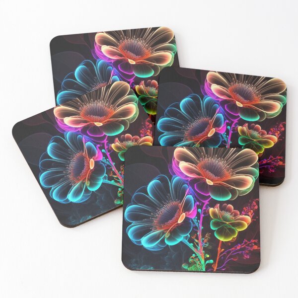 Artikelvorschau, Neonblumen mit bunten Lichtern und Blumen entworfen und verkauft von aiphotosart.