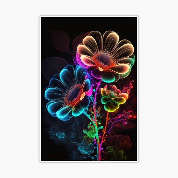 Download A beautiful vibrant display of neon flowers in bloom Wallpaper