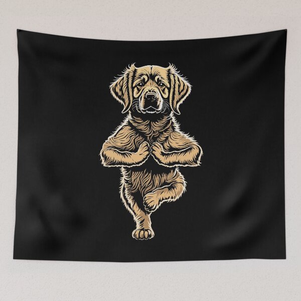 Item preview, Golden Retriever Yoga Puppy Funny Dogs Tree Pose Vrikshasana designed and sold by GrandeDuc.