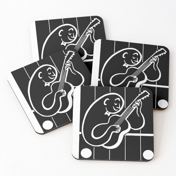 Item preview, Guitar playing logo 50s Guild Guitars (white) designed and sold by Beetle-Indust.