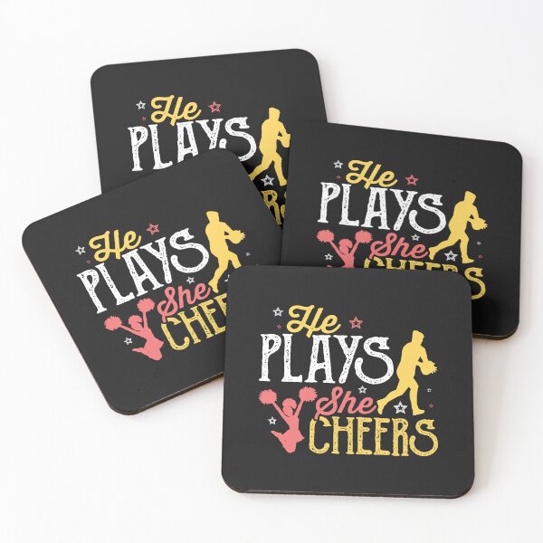 Item preview, He Plays She Cheers Football Player Cheerleader designed and sold by millionair3.